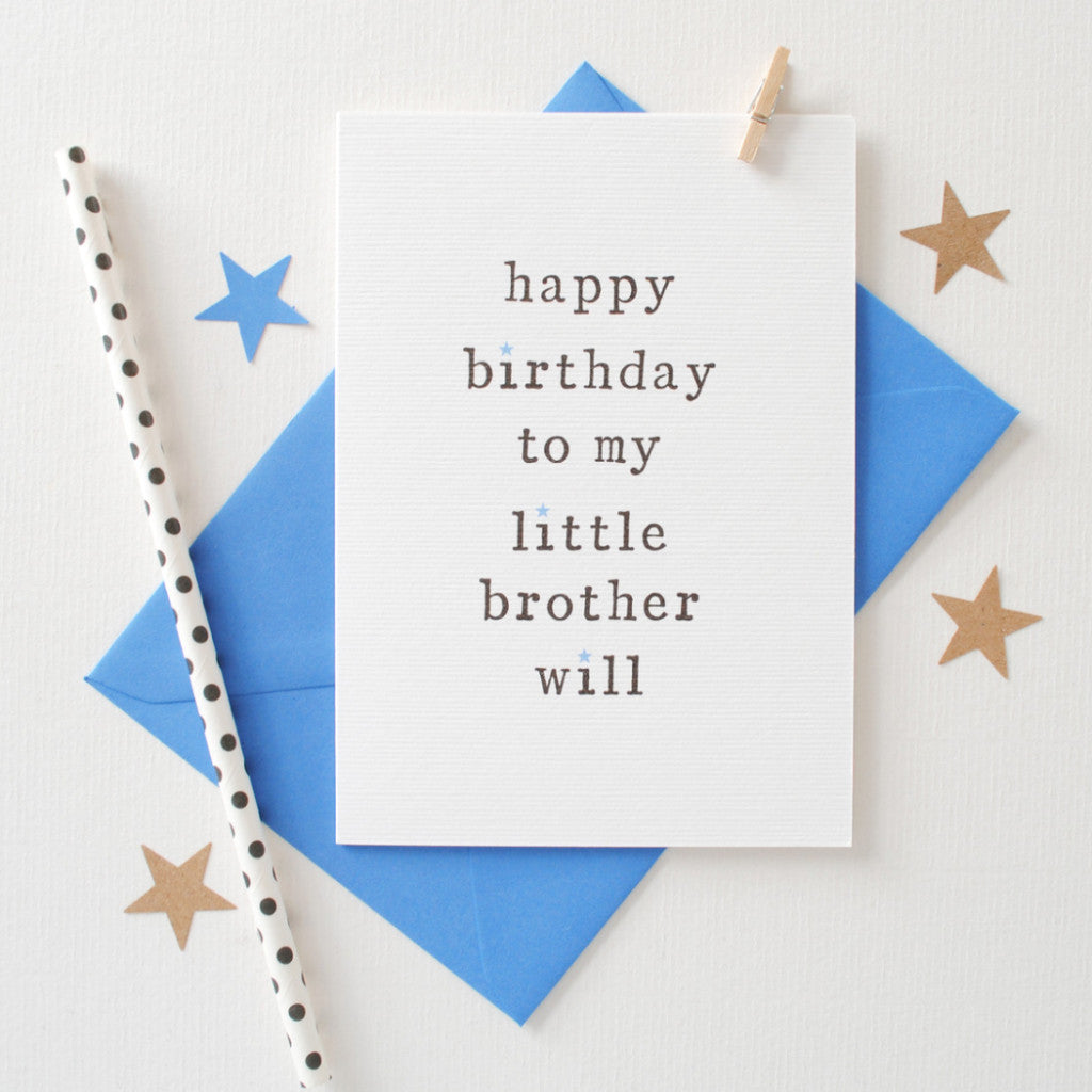 Personalised Happy Birthday Sibling Card