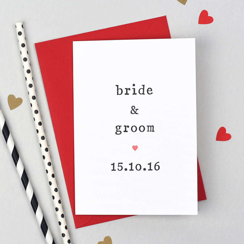Personalised Date Wedding Day Card
