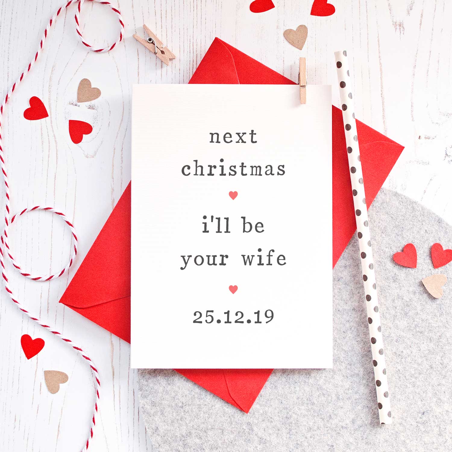 Personalised 'Next Christmas' Fiance or Fiancee Card