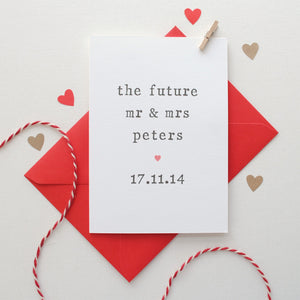 Personalised The Future Engagement Card