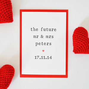 Personalised The Future Engagement Card