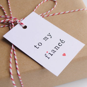 'To my fiancé or fiancee' Gift Tag
