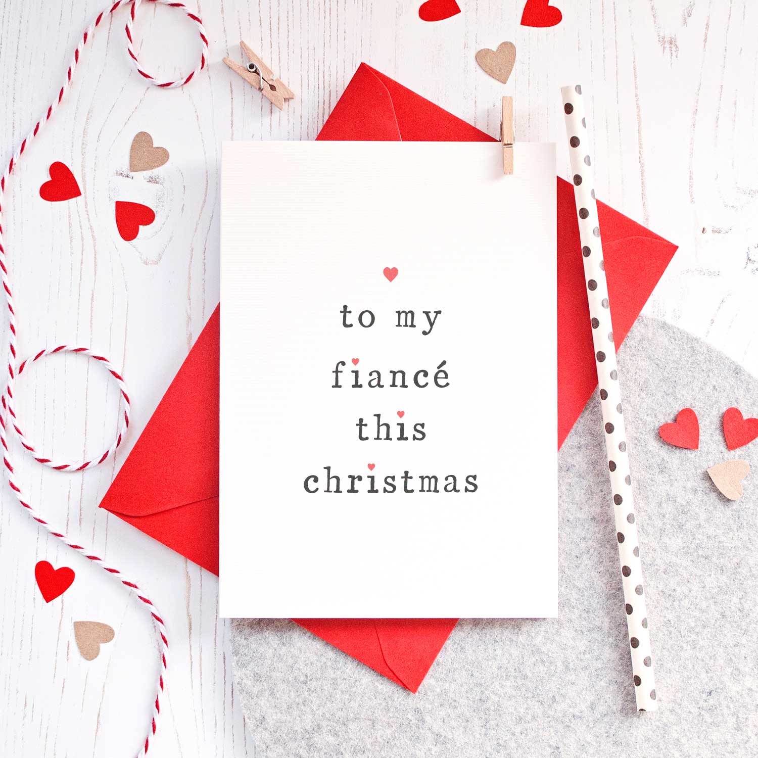 'To My' Fiance or Fiancee Christmas Card