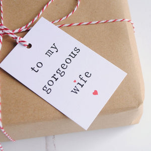 'To my husband or wife' Gift Tag