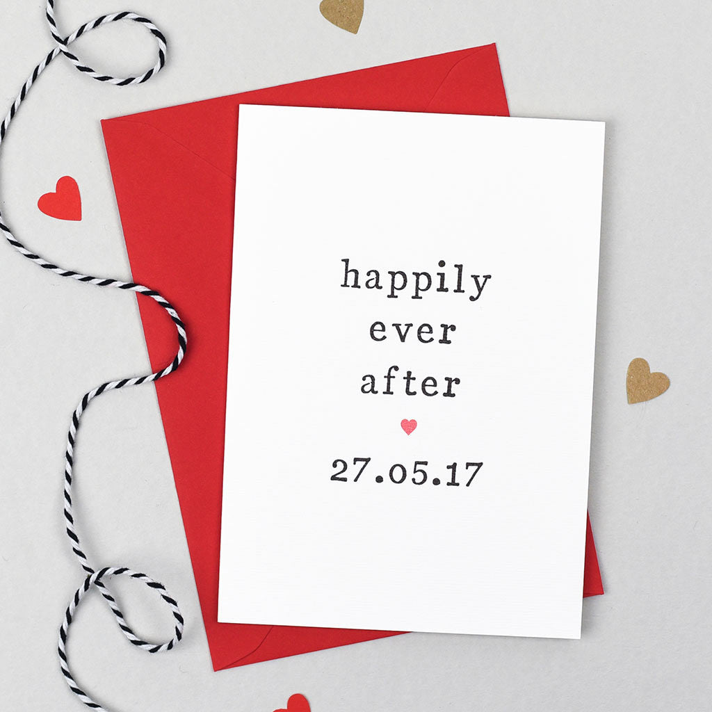 Personalised 'Happily Ever After' Wedding Card