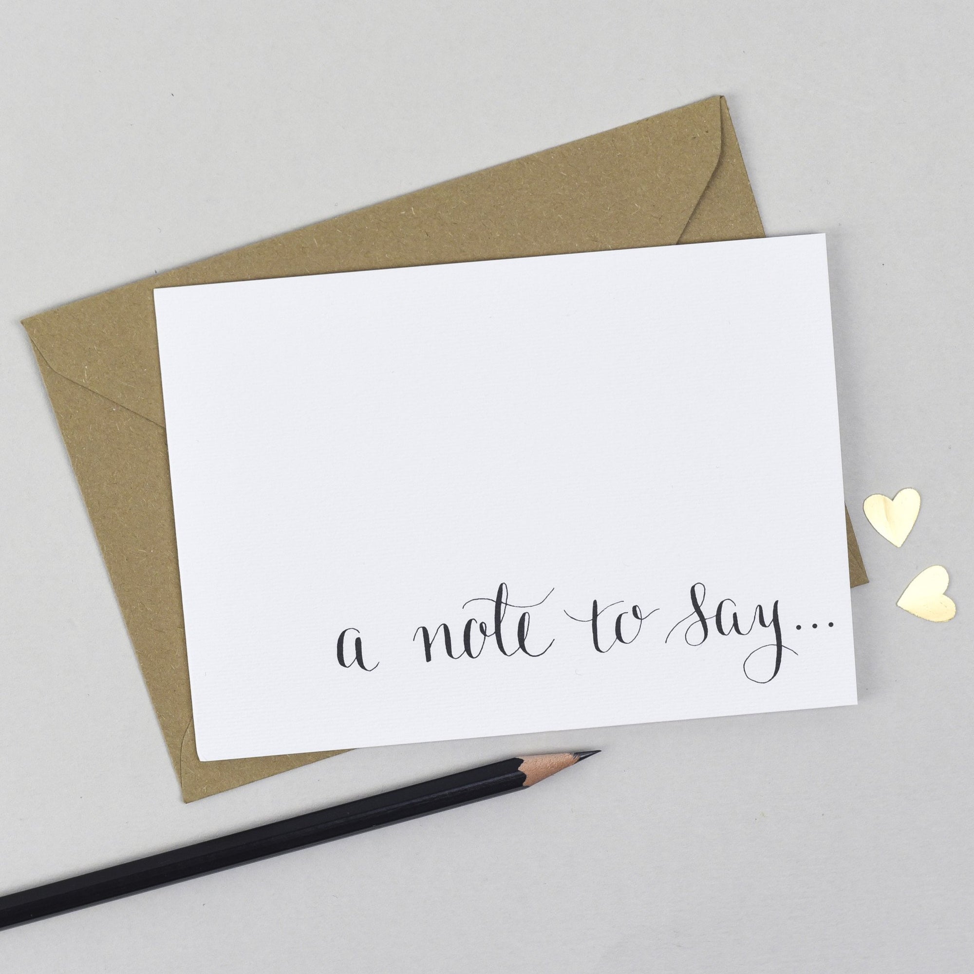 'A Note To Say' Notecard