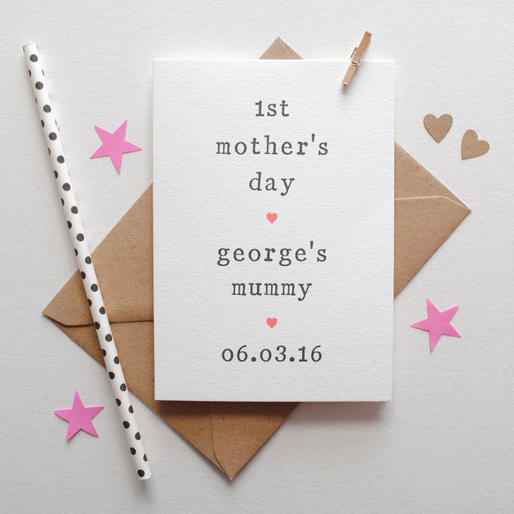 Personalised '1st Mother's Day' Card