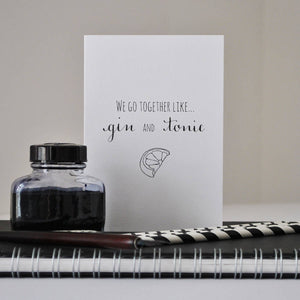 We Go Together Like... Anniversary Card