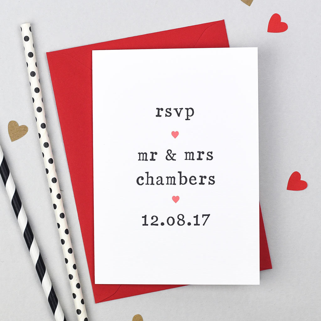 Personalised RSVP Card