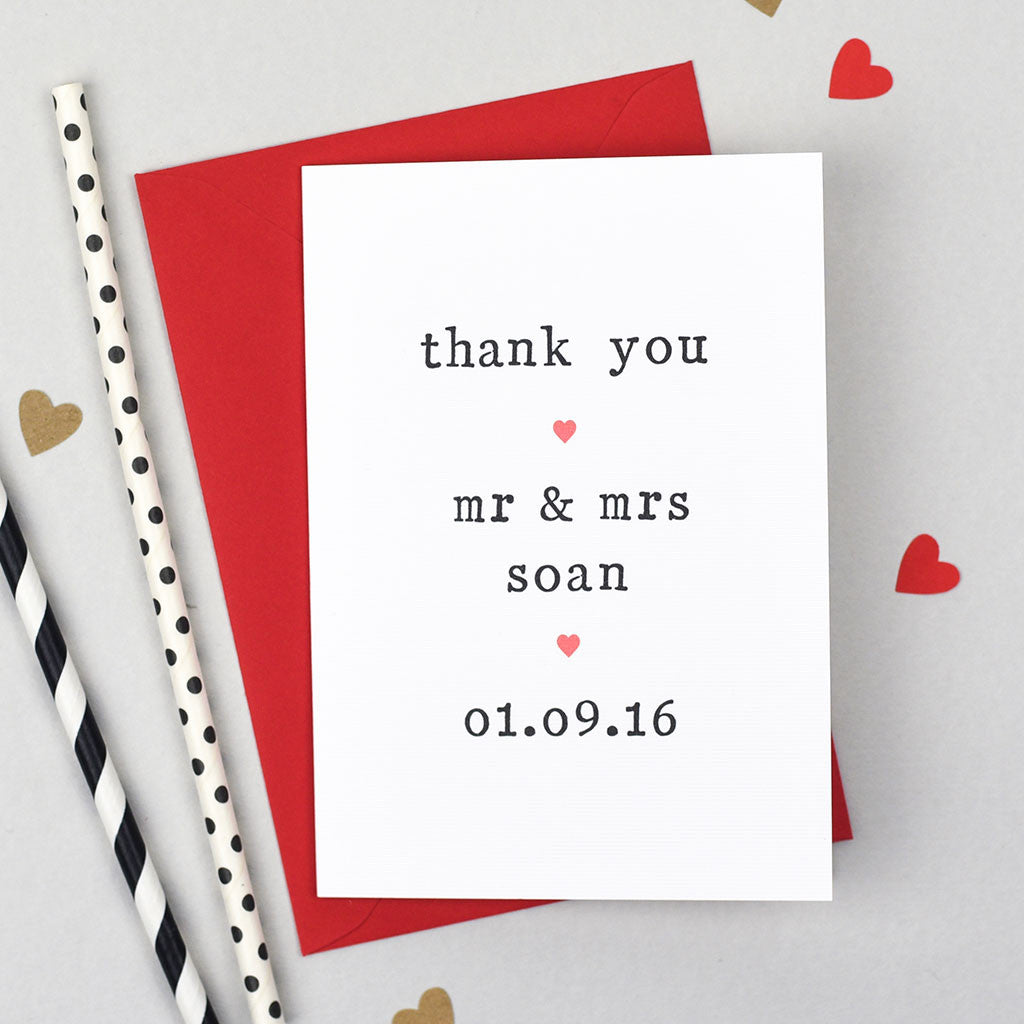 Personalised Thank You Card