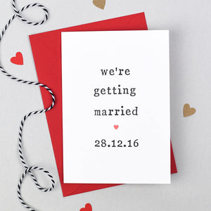 Personalised 'Getting Married' Wedding Card