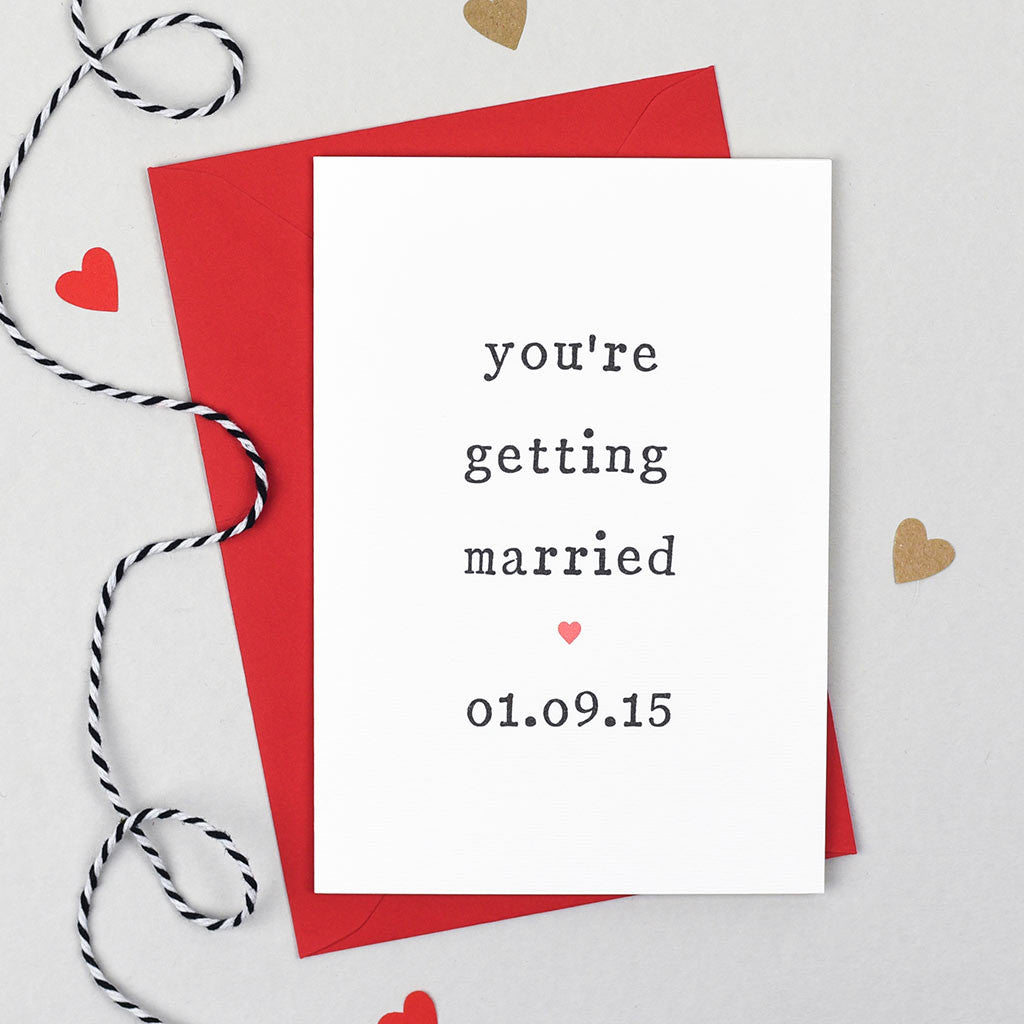 Personalised 'Getting Married' Wedding Card
